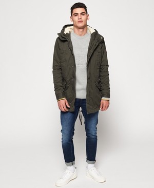 Superdry Winter Rookie Military Parka Férfi Kabát Olivazöld | MQYRO6597